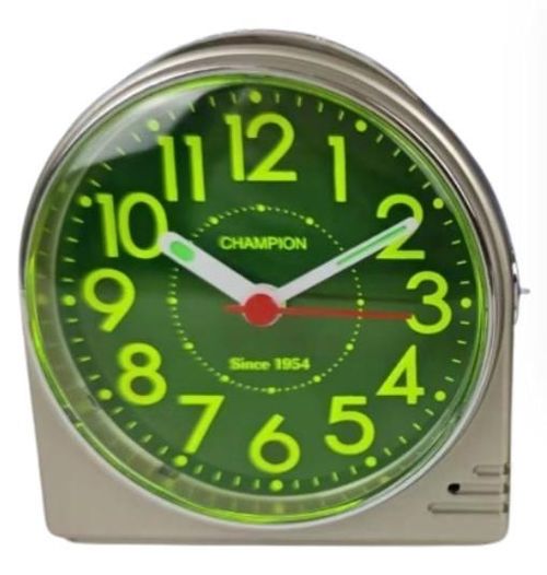 Champion Hi Visibility Dial Silent Sweep Gold Alarm Clock MF88908G