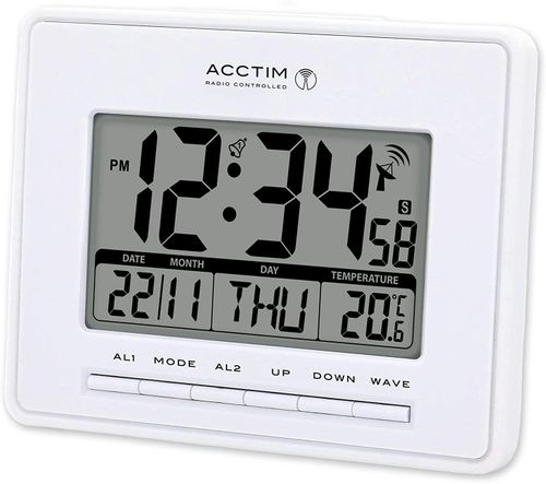 Acctim Infinity Radio Controlled LCD Desk/Wall Alarm Clock - 71952